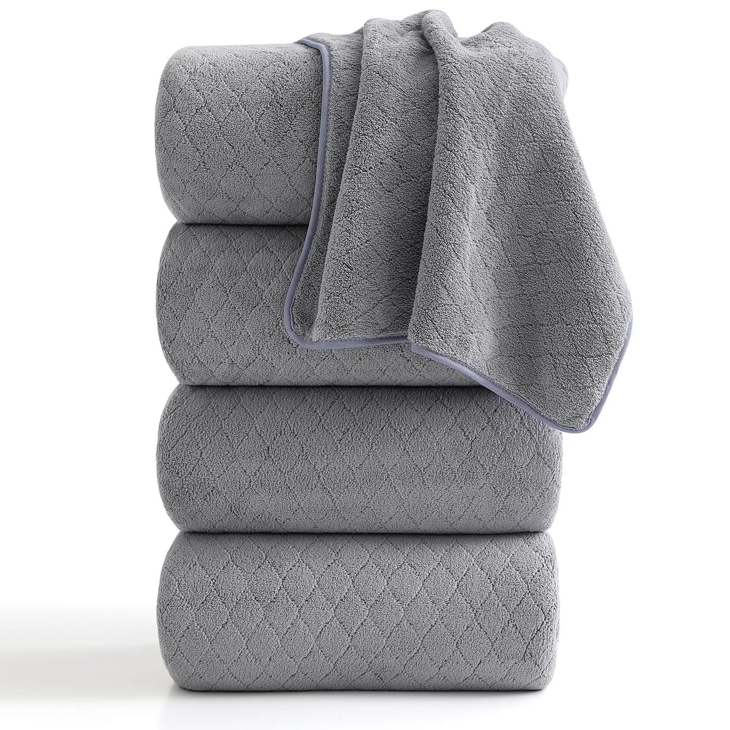 Beartech 4 Pack Microfiber Bath Towels Set