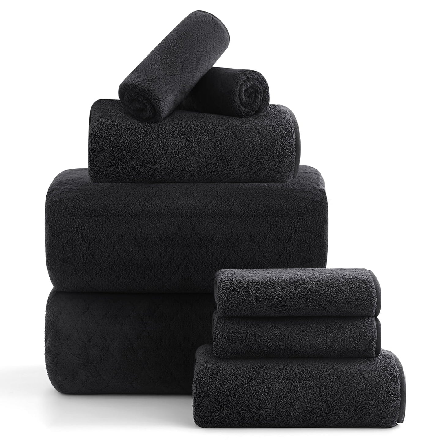 Beartech 8 Piece Microfiber Bath Towels Set