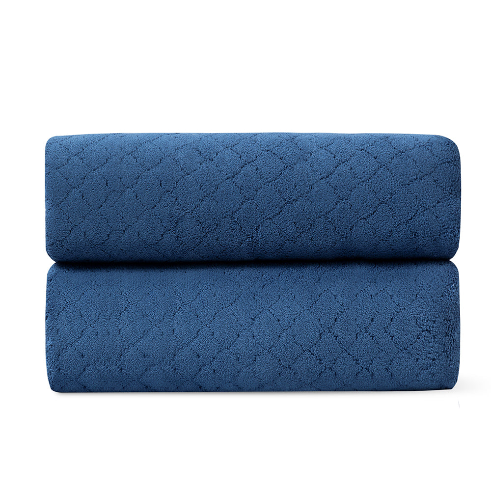 Kebury 2 Pack Bath Hand Towels 15"x31"Highly Absorbent Soft Quick Dry Towels for Bathroom Spa Face Towel Hotel Gym