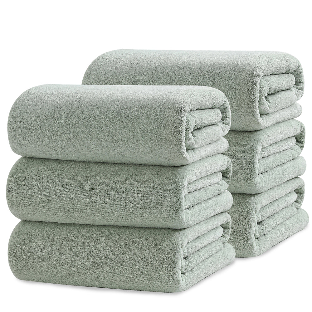 Kebury 6 Pack Bath Towels Set, 27"x55" Bath Sheets Towels Set For Adults, Mid-size Bathroom Towel Ultra Soft Microfiber Quick Dry Highly Absorbent Shower Towel Spa Hotel Use