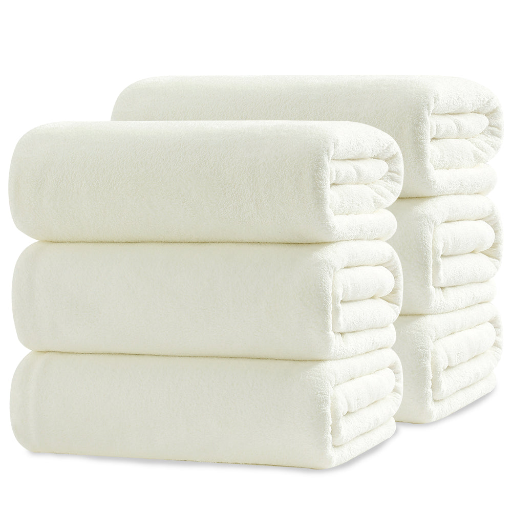 Kebury 6 Pack Bath Towels Set, 27"x55" Bath Sheets Towels Set For Adults, Mid-size Bathroom Towel Ultra Soft Microfiber Quick Dry Highly Absorbent Shower Towel Spa Hotel Use