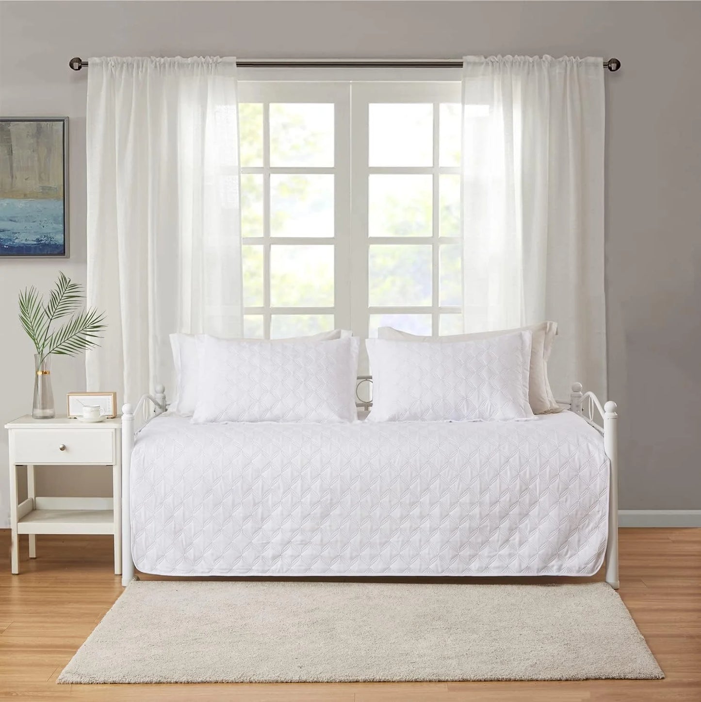 Kebury 3 Pieces Daybed Cover Set Cozy Sofa Daybed Bedding Double Sided Quilting Bedspread Day Bed Couch Cover With 2 Standard Shams,39"x75"