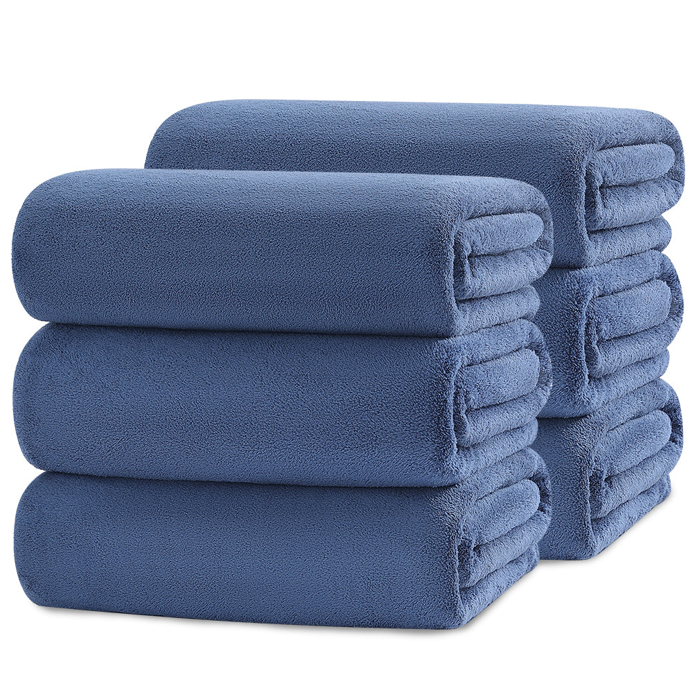 Kebury 6 Pack Bath Towels Set, 27"x55" Bath Sheets Towels Set For Adults, Mid-size Bathroom Towel Ultra Soft Microfiber Quick Dry Highly Absorbent Shower Towel Spa Hotel Use
