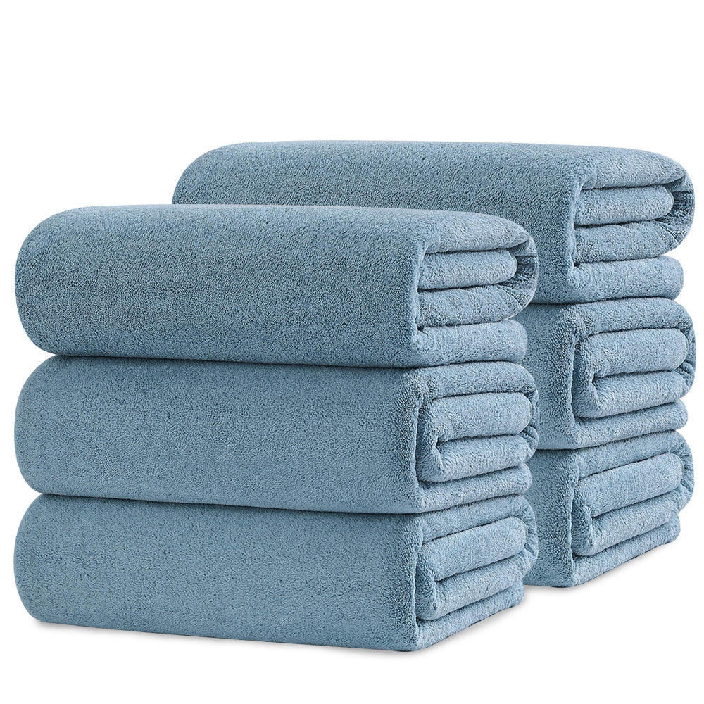 Kebury 6 Pack Bath Towels Set, 27"x55" Bath Sheets Towels Set For Adults, Mid-size Bathroom Towel Ultra Soft Microfiber Quick Dry Highly Absorbent Shower Towel Spa Hotel Use