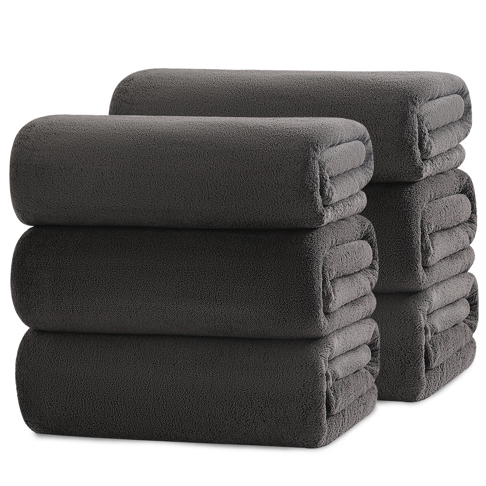 Kebury 6 Pack Bath Towels Set, 27"x55" Bath Sheets Towels Set For Adults, Mid-size Bathroom Towel Ultra Soft Microfiber Quick Dry Highly Absorbent Shower Towel Spa Hotel Use