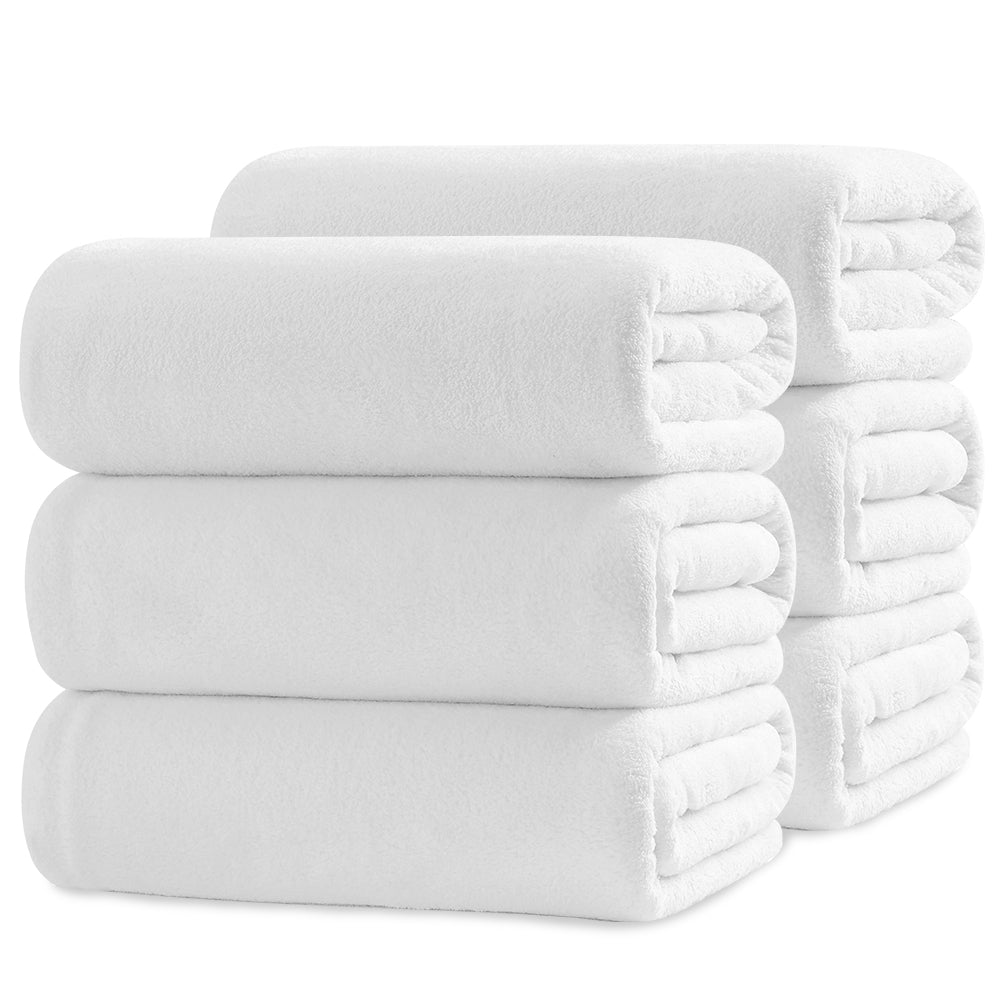 Kebury 6 Pack Bath Towels Set, 27"x55" Bath Sheets Towels Set For Adults, Mid-size Bathroom Towel Ultra Soft Microfiber Quick Dry Highly Absorbent Shower Towel Spa Hotel Use