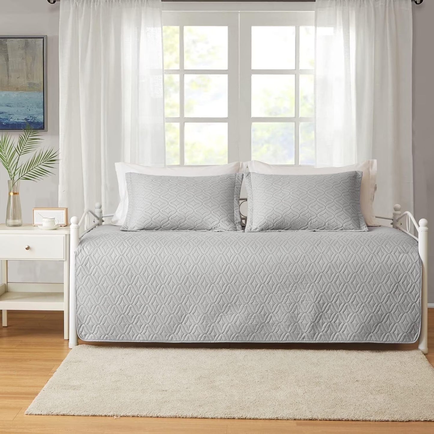 Kebury 3 Pieces Daybed Cover Set Cozy Sofa Daybed Bedding Double Sided Quilting Bedspread Day Bed Couch Cover With 2 Standard Shams,39"x75"