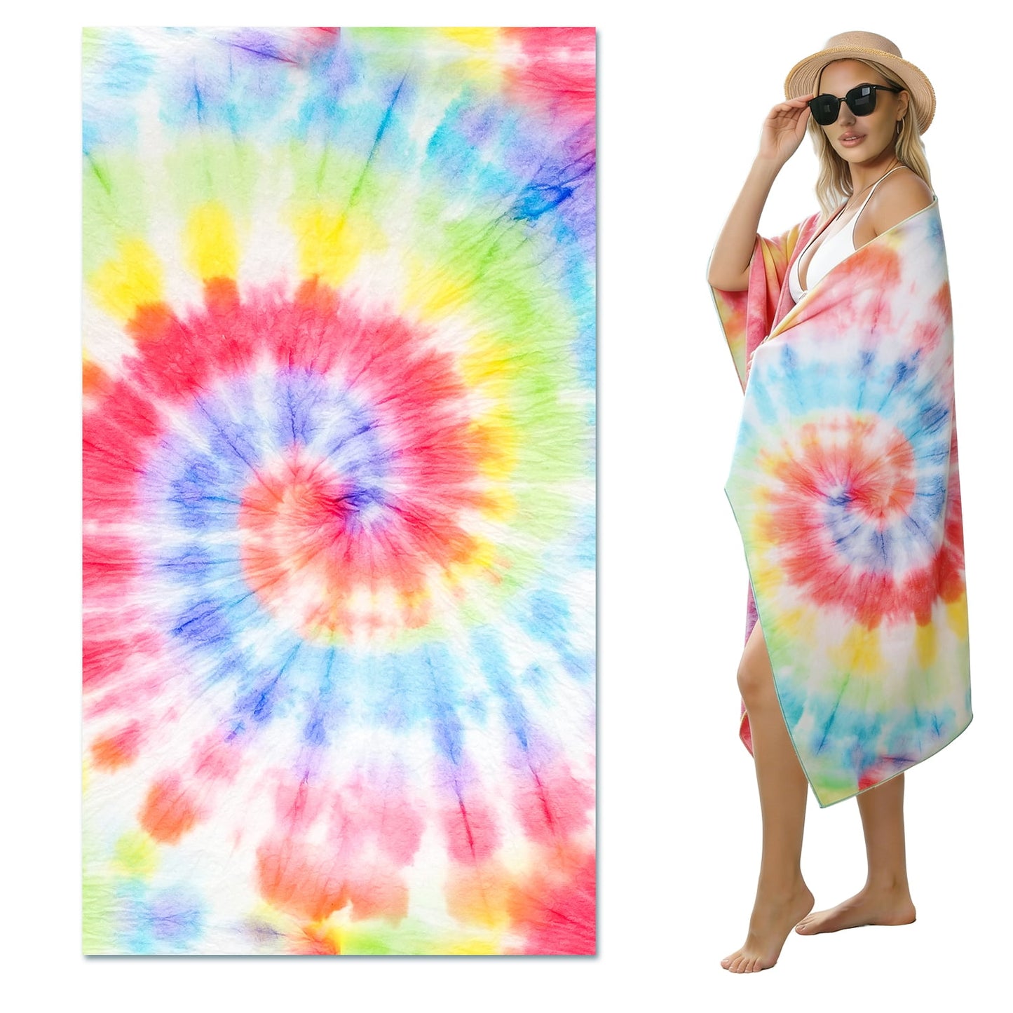 Beartech 4 Pieces Microfiber Beach Towel Set,40x70 inches Super Absorbent Large Towels Camping Travel Towels,Quick Dry Bath Towels For Beach Lightweight Shower Towels Outdoor Swim Towels For Adults