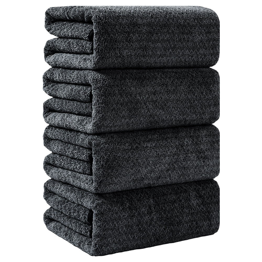 Kebury 4-Pack Oversized Bath Towel Set - 35x70 Inches, 100% Microfiber | Ultra Soft | For Bathroom, Kitchen, Spa, Hotel, Gym