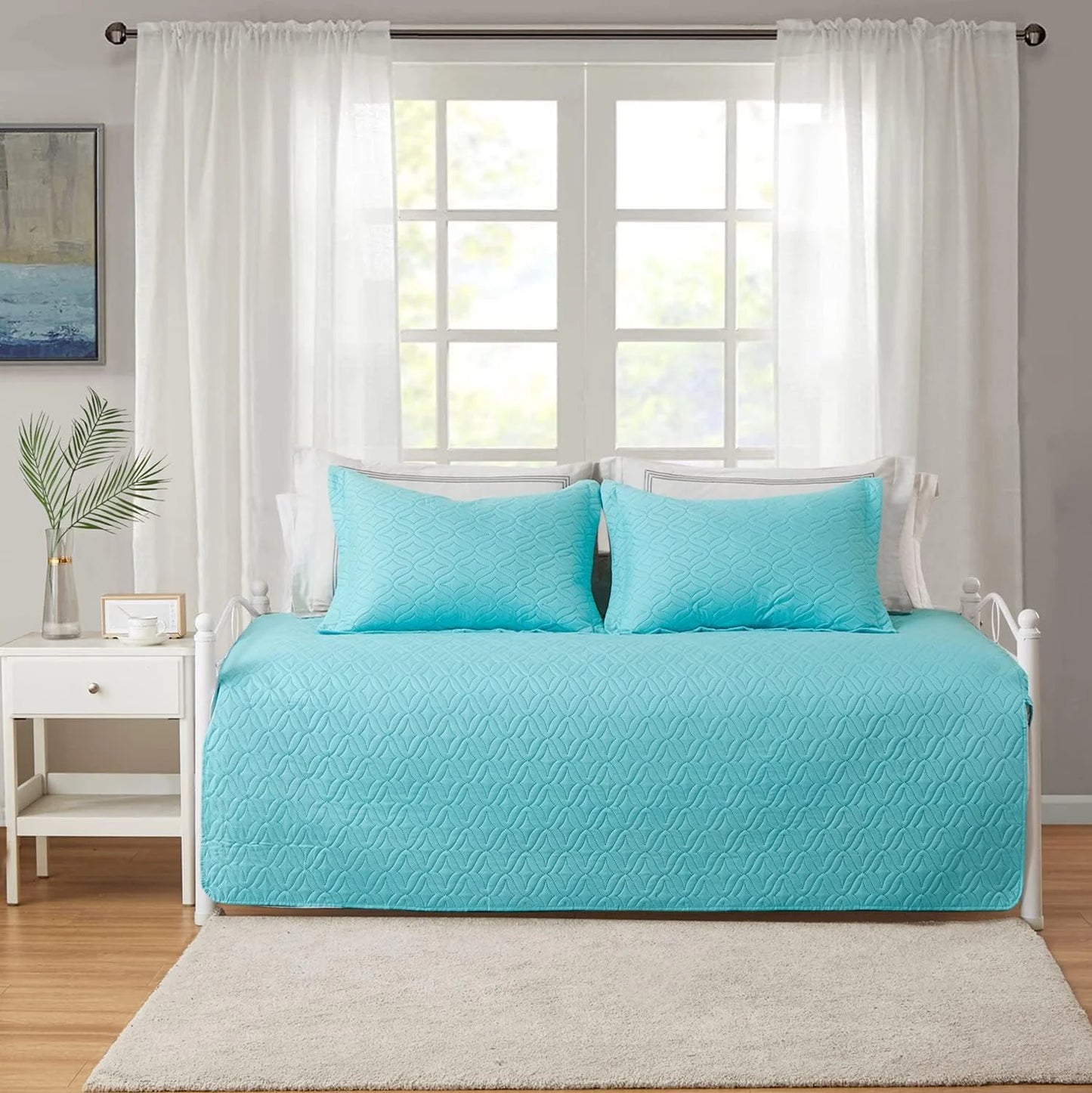 Kebury 3 Pieces Daybed Cover Set Cozy Sofa Daybed Bedding Double Sided Quilting Bedspread Day Bed Couch Cover With 2 Standard Shams,39"x75"