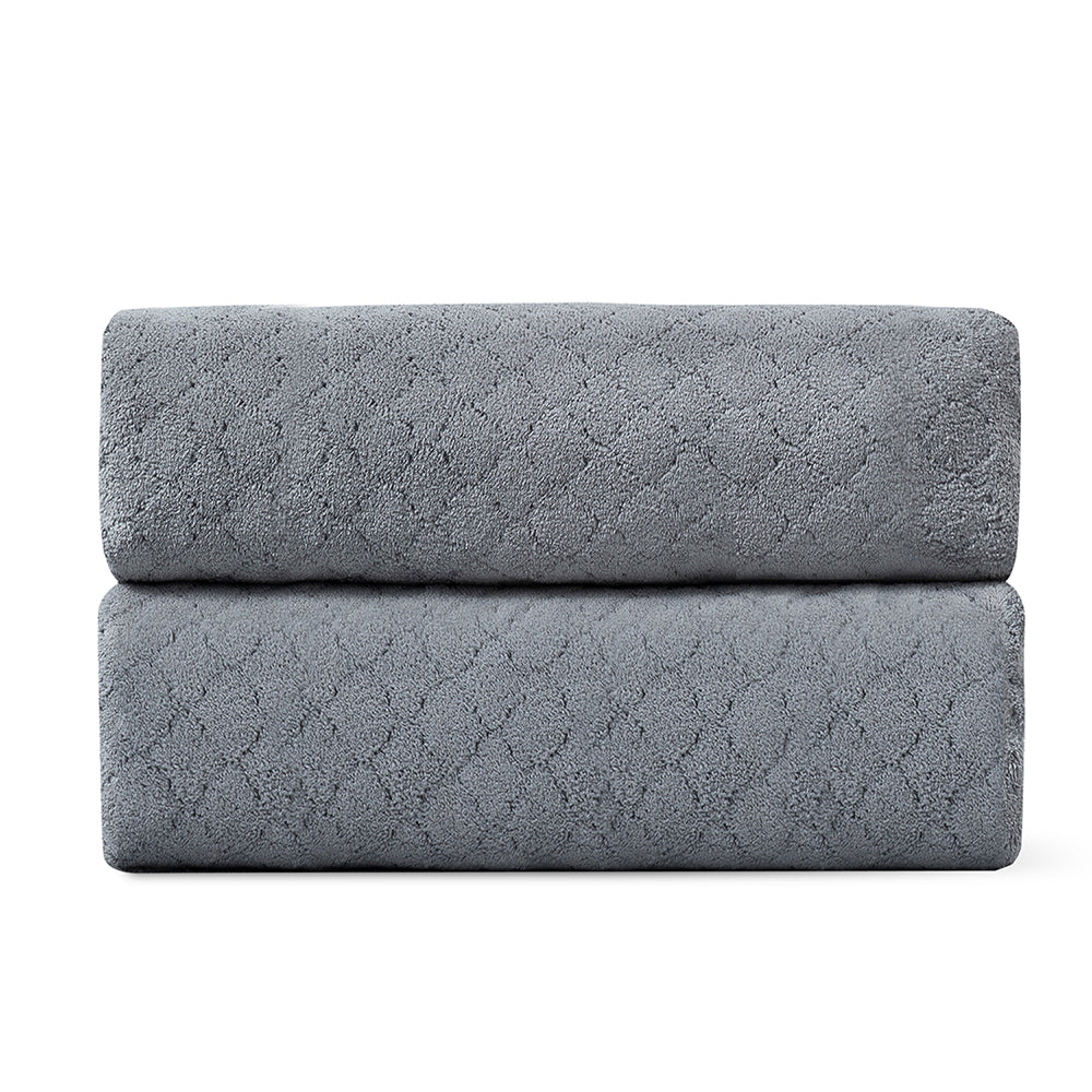 Kebury 2 Pack Bath Hand Towels 15"x31"Highly Absorbent Soft Quick Dry Towels for Bathroom Spa Face Towel Hotel Gym