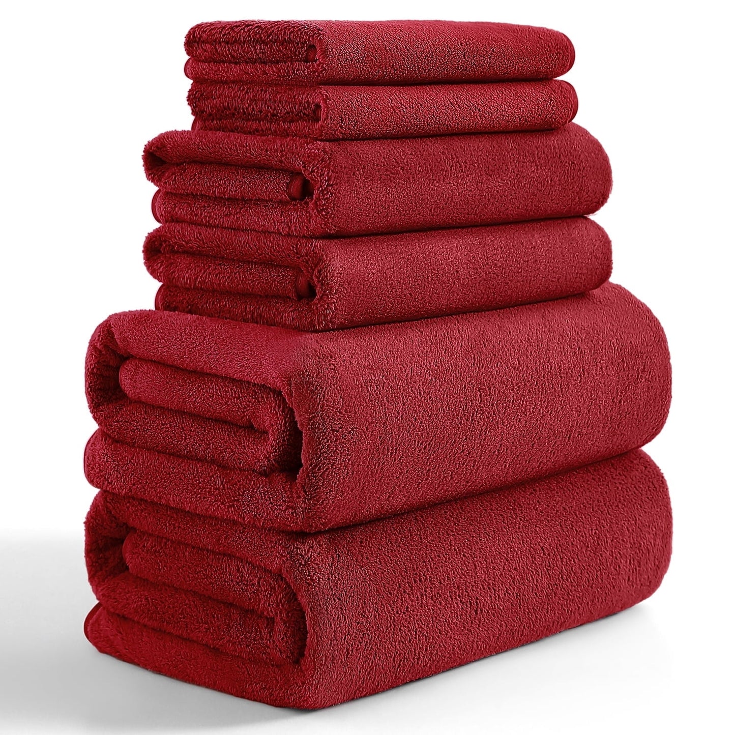 Beartech 8 Piece Microfiber Bath Towel Set 2 Oversized Bath Sheet,2 Hand Towels and 2 Washcloths