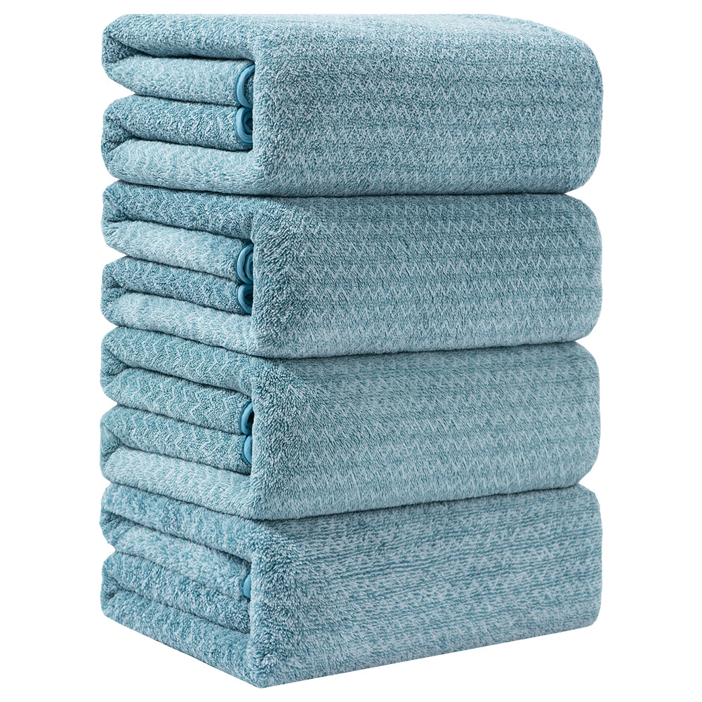 Kebury 4-Pack Oversized Bath Towel Set - 35x70 Inches, 100% Microfiber | Ultra Soft | For Bathroom, Kitchen, Spa, Hotel, Gym