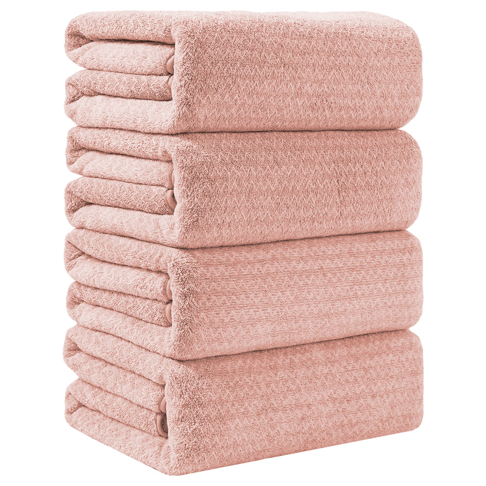 Kebury 4-Pack Oversized Bath Towel Set - 35x70 Inches, 100% Microfiber | Ultra Soft | For Bathroom, Kitchen, Spa, Hotel, Gym