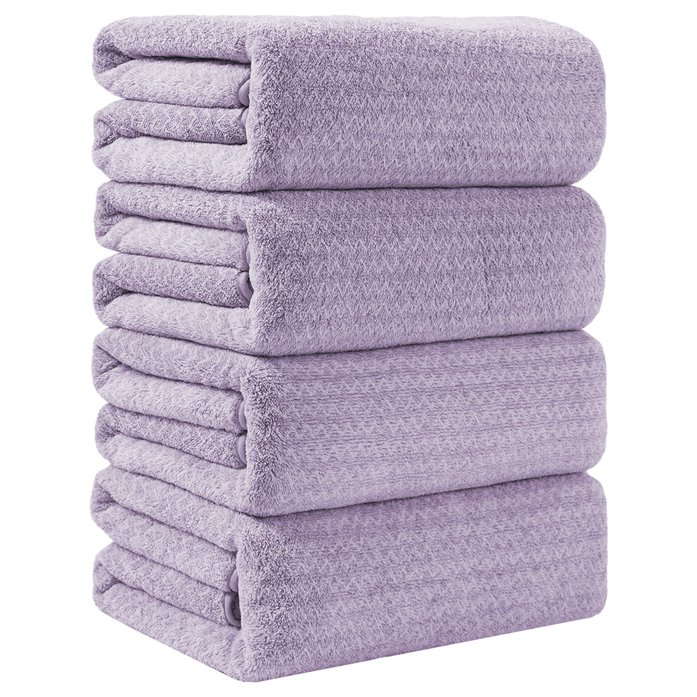 Kebury 4-Pack Oversized Bath Towel Set - 35x70 Inches, 100% Microfiber | Ultra Soft | For Bathroom, Kitchen, Spa, Hotel, Gym