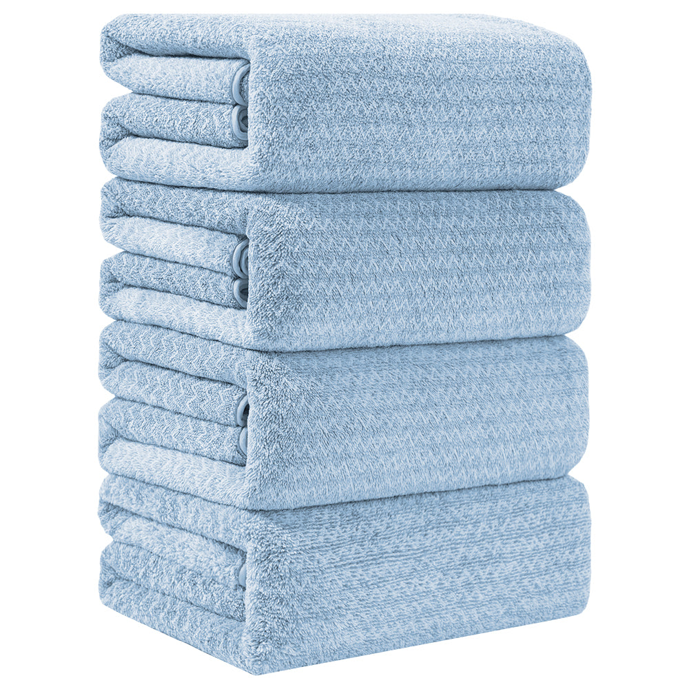 Kebury 4-Pack Oversized Bath Towel Set - 35x70 Inches, 100% Microfiber | Ultra Soft | For Bathroom, Kitchen, Spa, Hotel, Gym