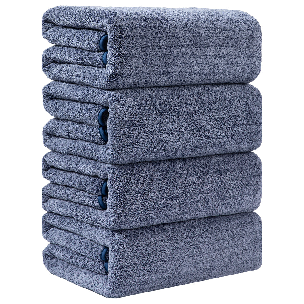 Kebury 4-Pack Oversized Bath Towel Set - 35x70 Inches, 100% Microfiber | Ultra Soft | For Bathroom, Kitchen, Spa, Hotel, Gym