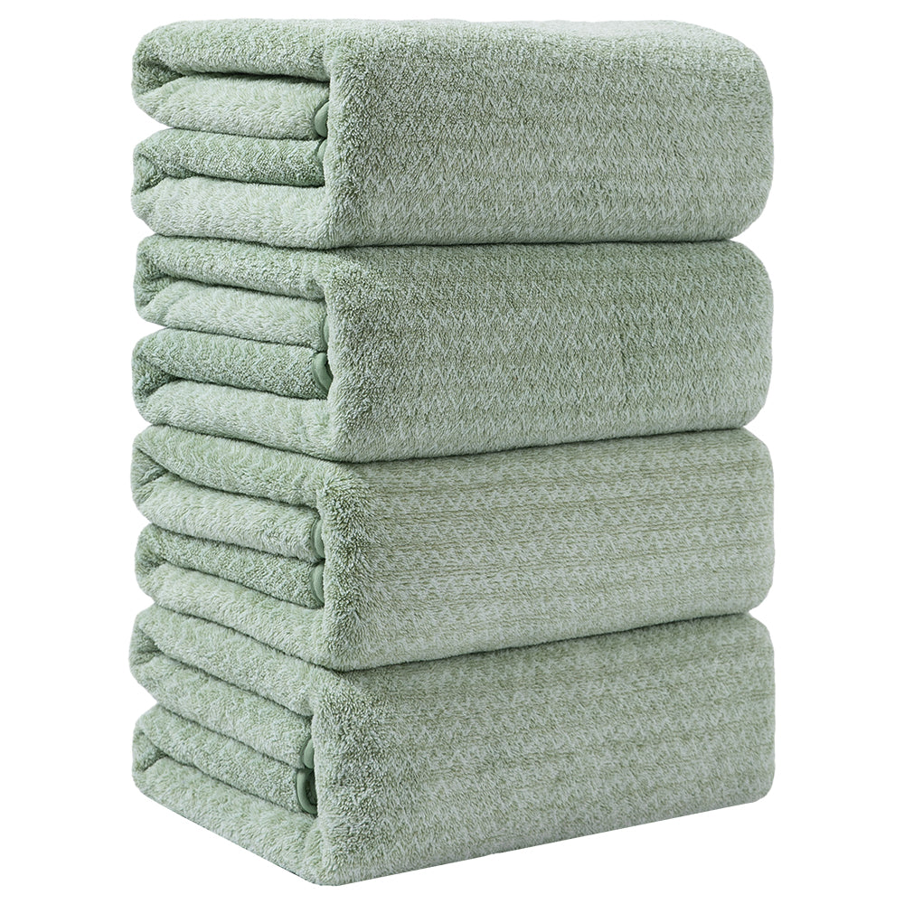 Kebury 4-Pack Oversized Bath Towel Set - 35x70 Inches, 100% Microfiber | Ultra Soft | For Bathroom, Kitchen, Spa, Hotel, Gym