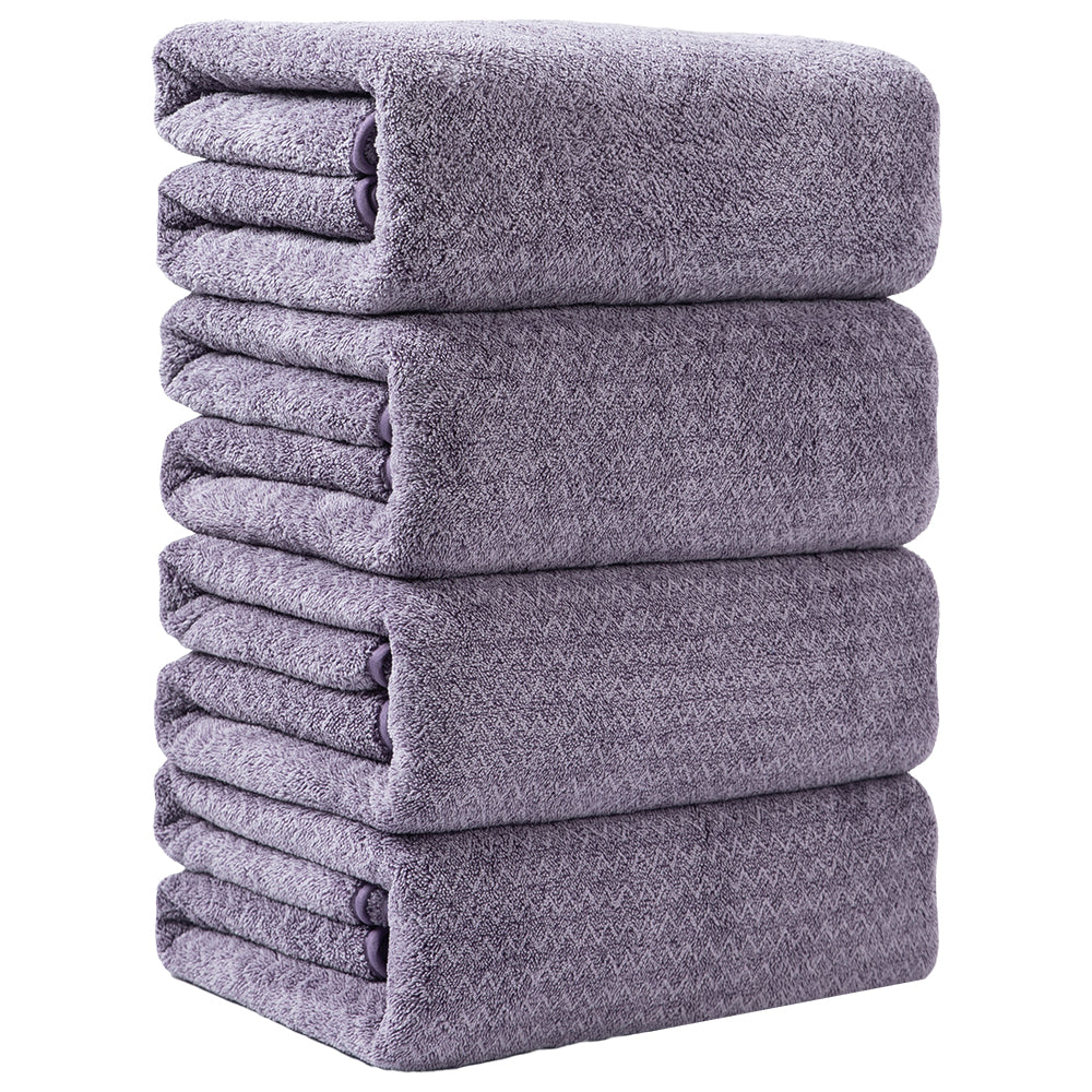 Kebury 4-Pack Oversized Bath Towel Set - 35x70 Inches, 100% Microfiber | Ultra Soft | For Bathroom, Kitchen, Spa, Hotel, Gym