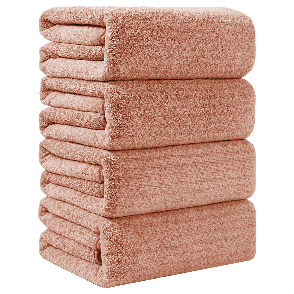 Kebury 4-Pack Oversized Bath Towel Set - 35x70 Inches, 100% Microfiber | Ultra Soft | For Bathroom, Kitchen, Spa, Hotel, Gym
