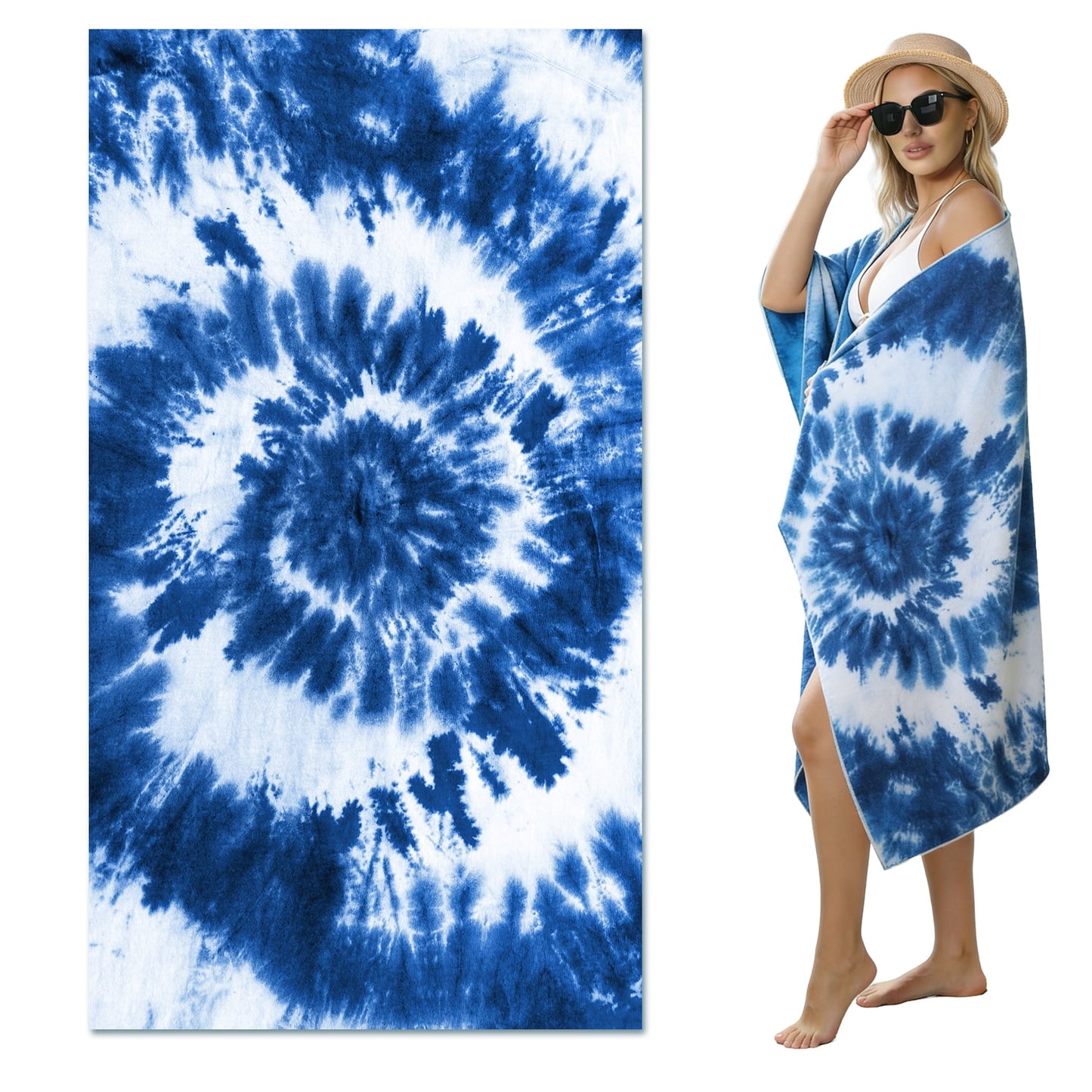 Beartech 4 Pieces Microfiber Beach Towel Set,40x70 inches Super Absorbent Large Towels Camping Travel Towels,Quick Dry Bath Towels For Beach Lightweight Shower Towels Outdoor Swim Towels For Adults
