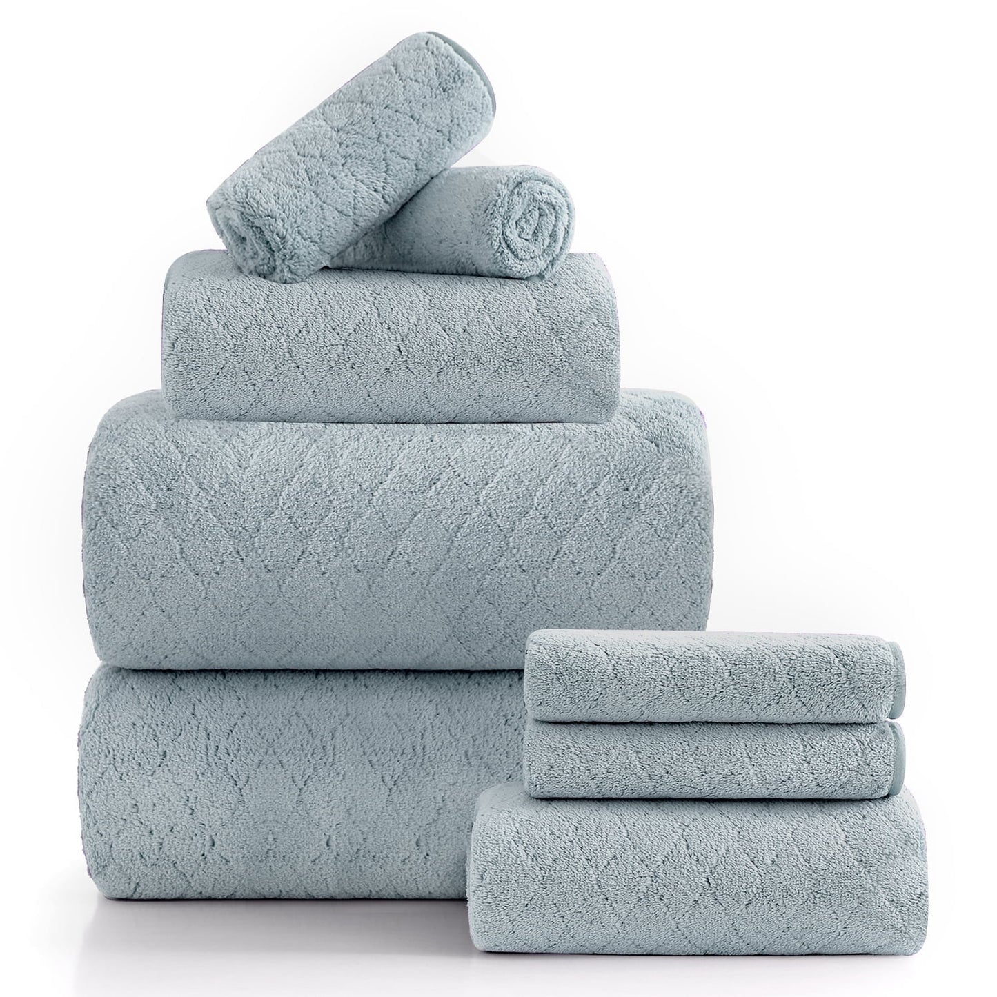 Beartech 8 Piece Microfiber Bath Towels Set