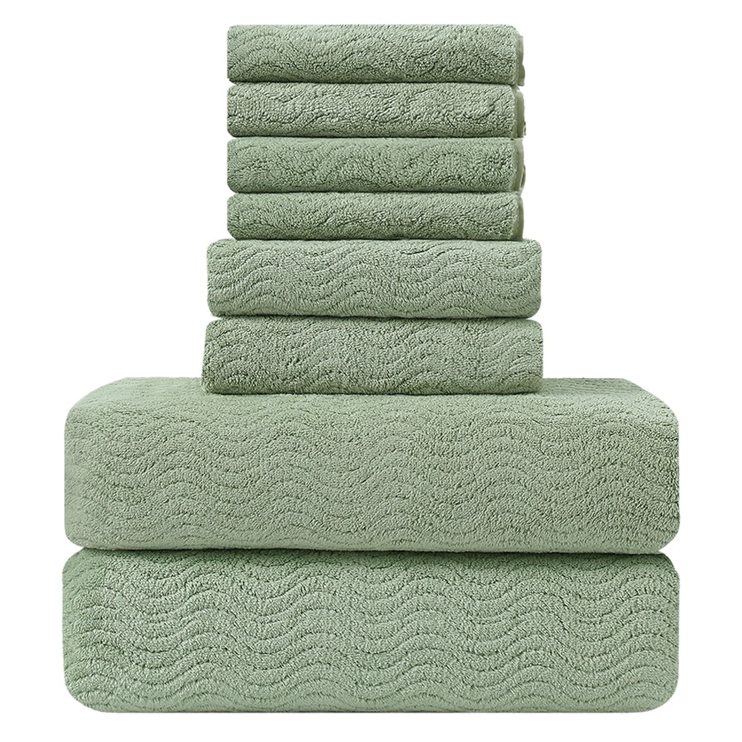 Beartech 8 Piece Microfiber Bath Towel Set