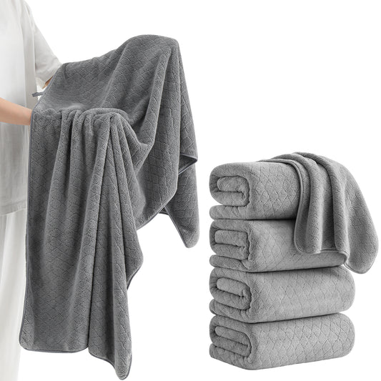 Kebury 4-Pack Large Bath Towels (35x70") - Ultra Soft, Quick Dry & Highly Absorbent