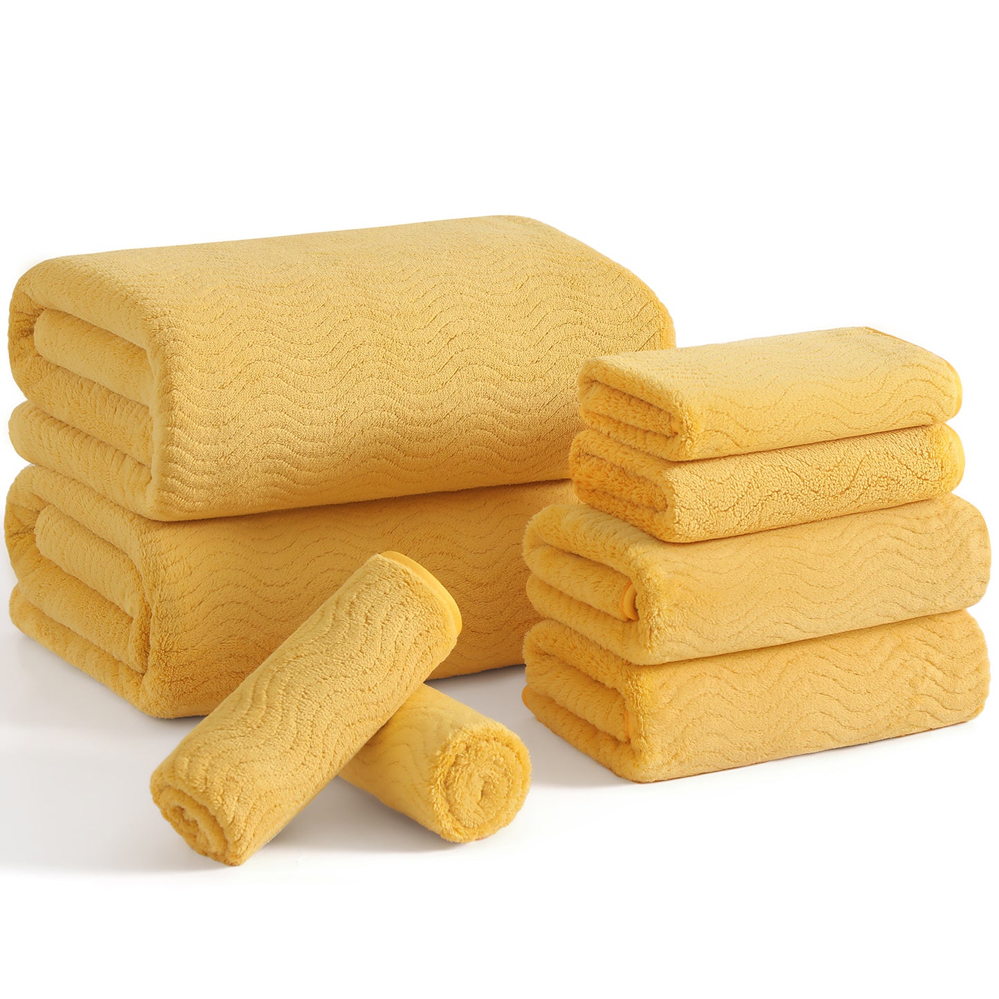 Beartech 8 Piece Microfiber Bath Towel Set