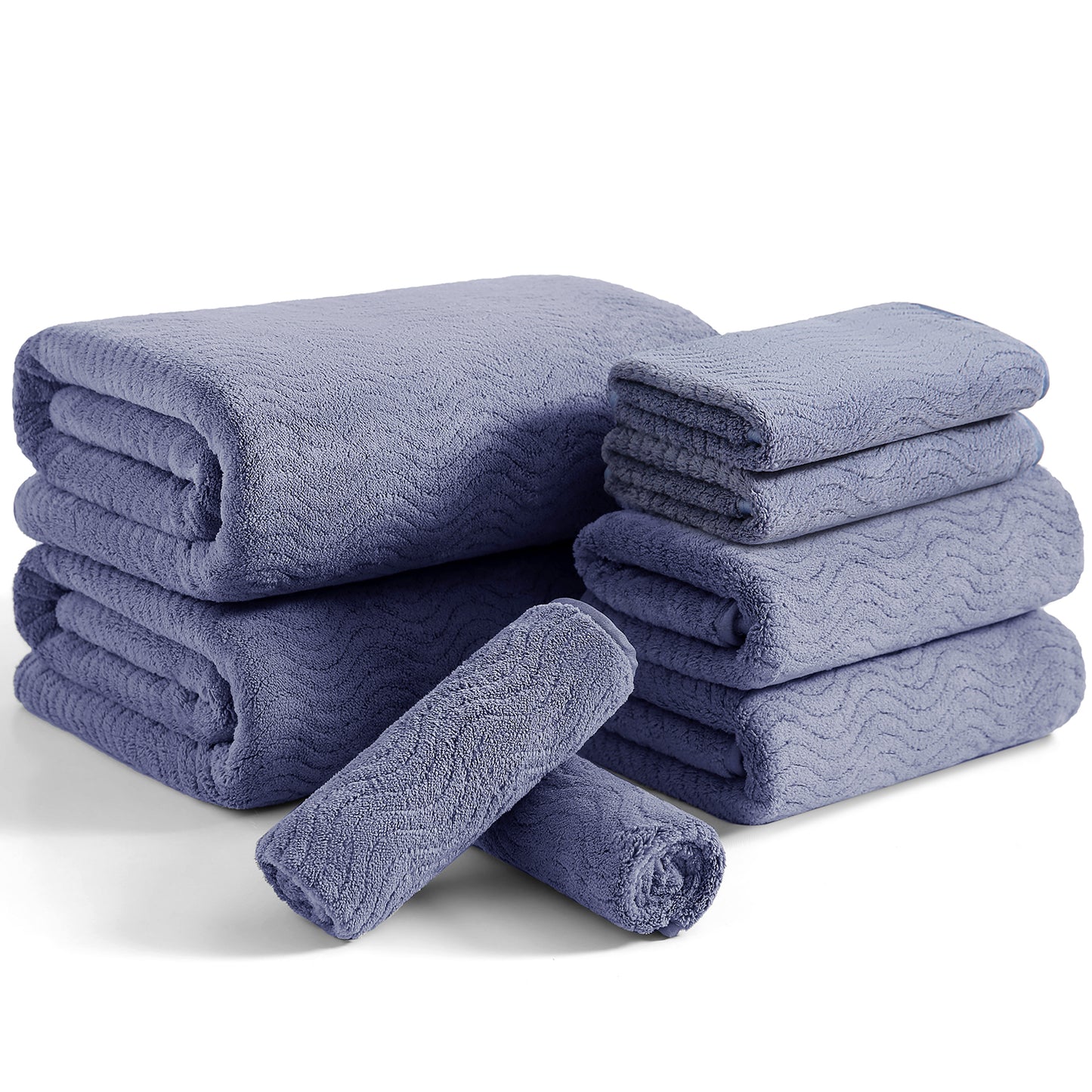 Beartech 8 Piece Microfiber Bath Towel Set