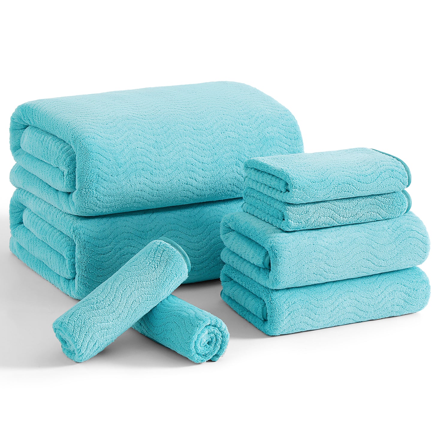 Beartech 8 Piece Microfiber Bath Towel Set