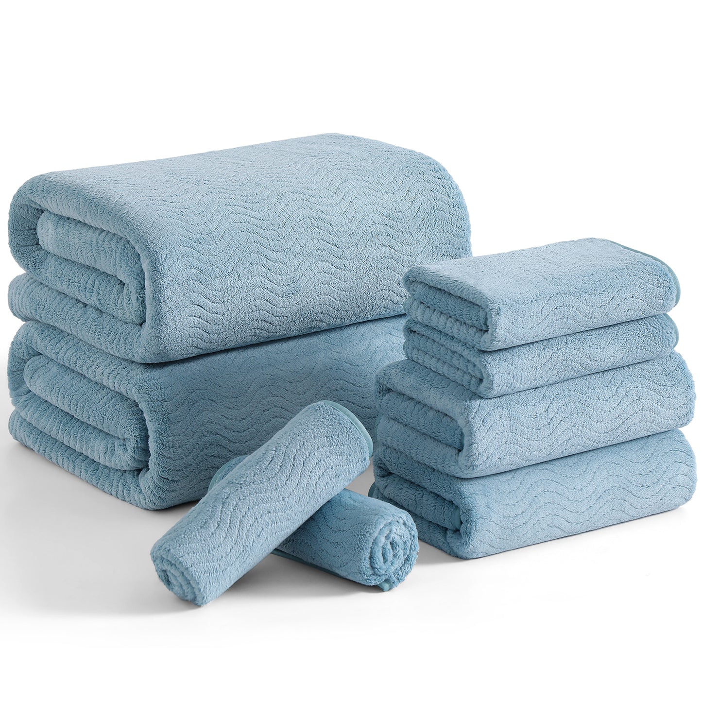 Beartech 8 Piece Microfiber Bath Towel Set