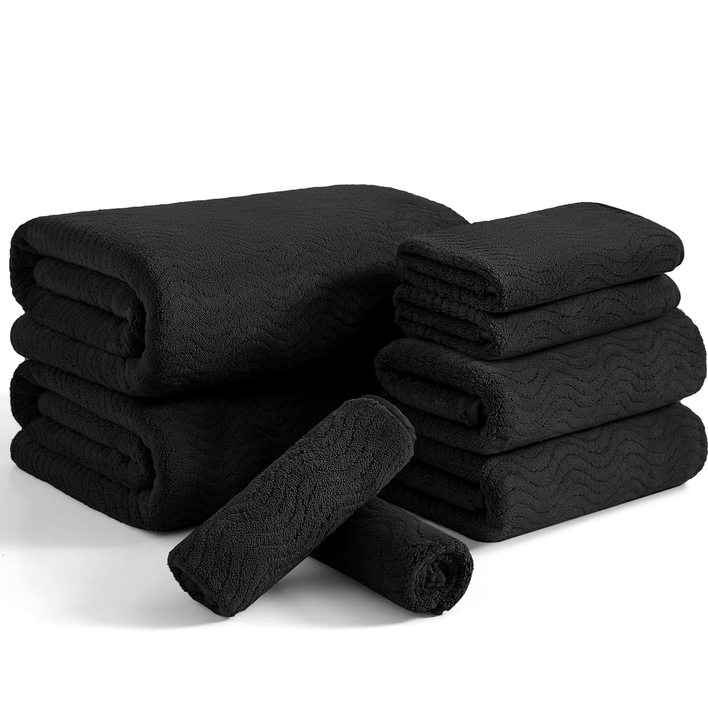 Beartech 8 Piece Microfiber Bath Towel Set