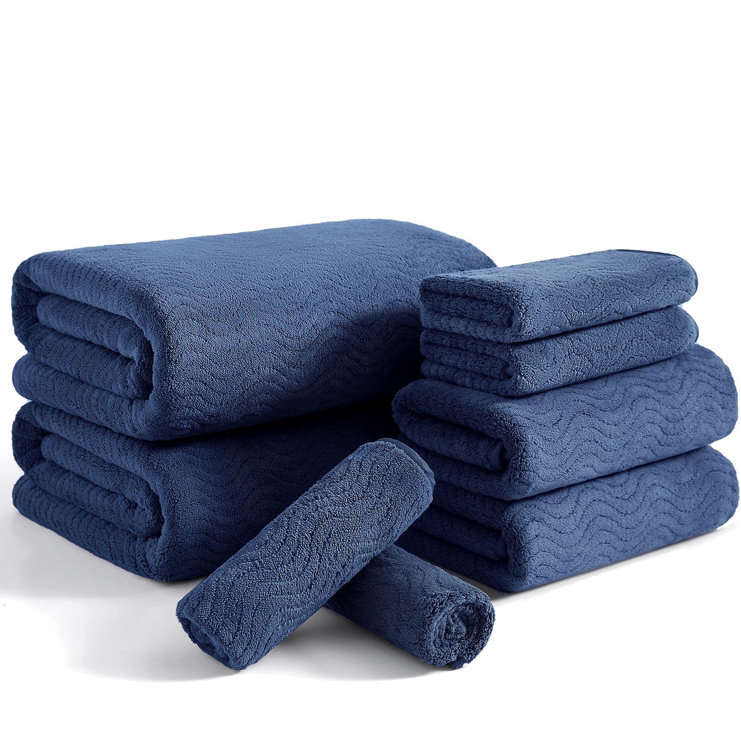 Beartech 8 Piece Microfiber Bath Towel Set