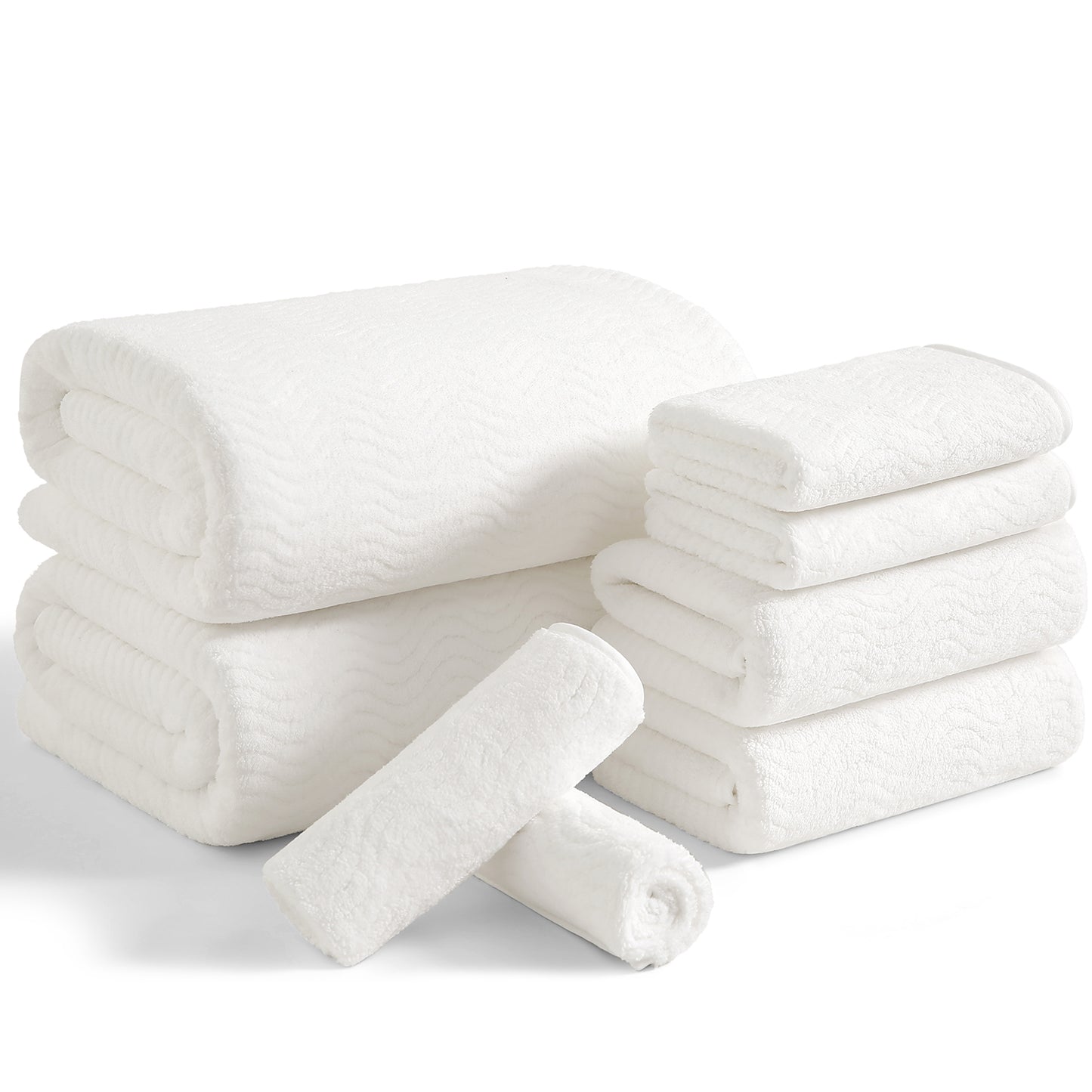 Beartech 8 Piece Microfiber Bath Towel Set