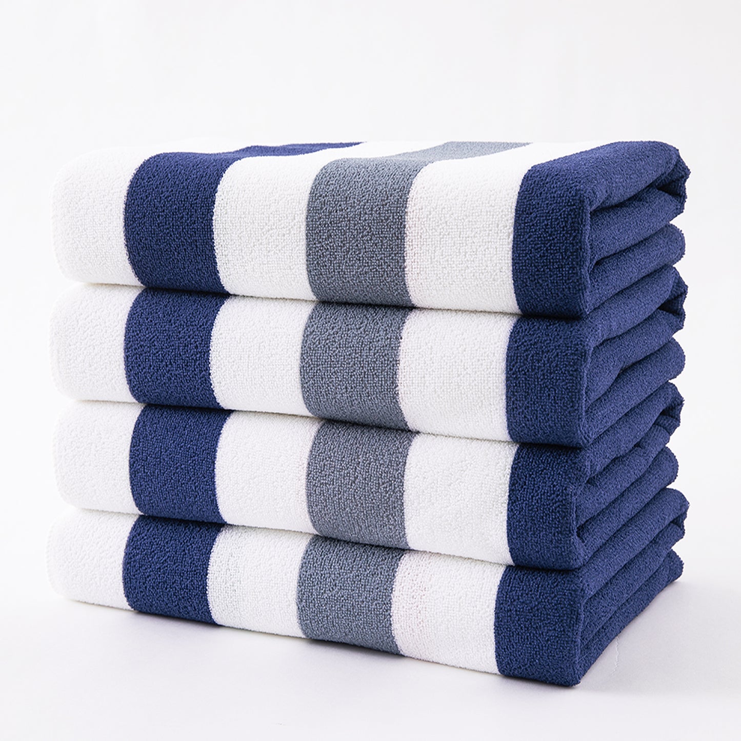 Beartech 4 Pieces Beach Towel Set,30x60 inches Striped Beach Towels Soft Camping Travel Towels, Lightweight Quick Dry Pool Towels for Beach Shower Towels Swim Towels Absorbent for Adults