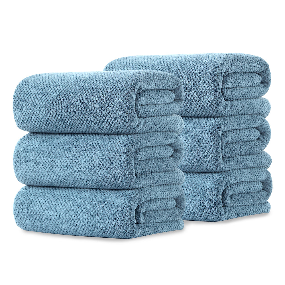 Kebury 6 Pack Bath Towels Set, 27"x55" Bath Sheets Towels Set For Adults, Mid-size Bathroom Towel Ultra Soft Microfiber Quick Dry Highly Absorbent Shower Towel Spa Hotel Use