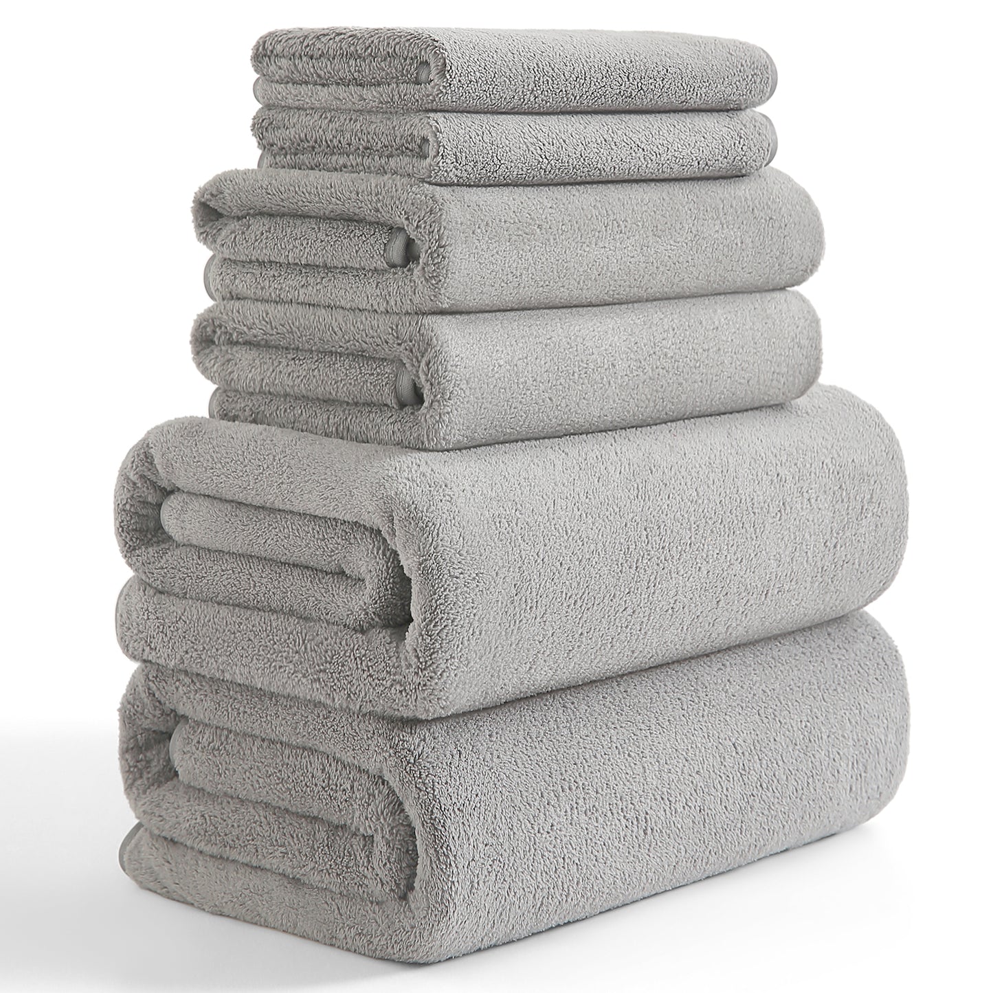 Beartech 8 Piece Microfiber Bath Towel Set 2 Oversized Bath Sheet,2 Hand Towels and 2 Washcloths