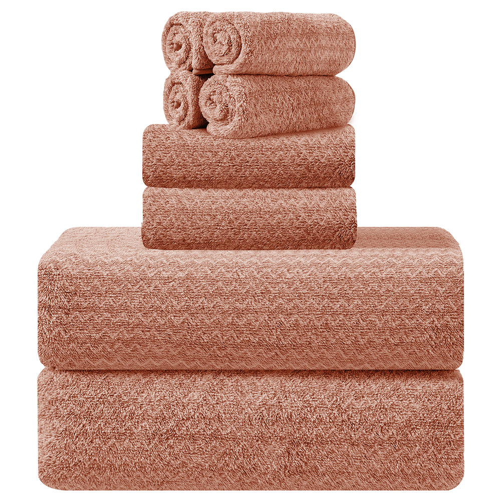 Kebury 8-Piece Microfiber Bath Towel Bundle - 2 Extra-Large Bath Towels, 2 Hand Towels & 4 Washcloths, Ultra-Soft & Absorbent