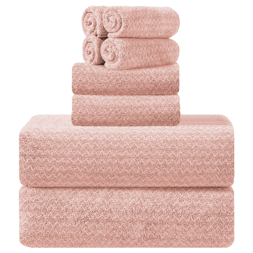 Kebury 8-Piece Microfiber Bath Towel Bundle - 2 Extra-Large Bath Towels, 2 Hand Towels & 4 Washcloths, Ultra-Soft & Absorbent