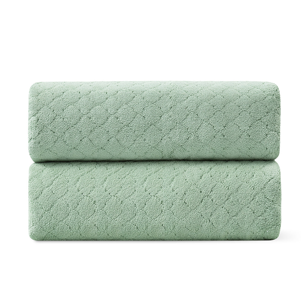 Kebury 2 Pack Bath Hand Towels 15"x31"Highly Absorbent Soft Quick Dry Towels for Bathroom Spa Face Towel Hotel Gym