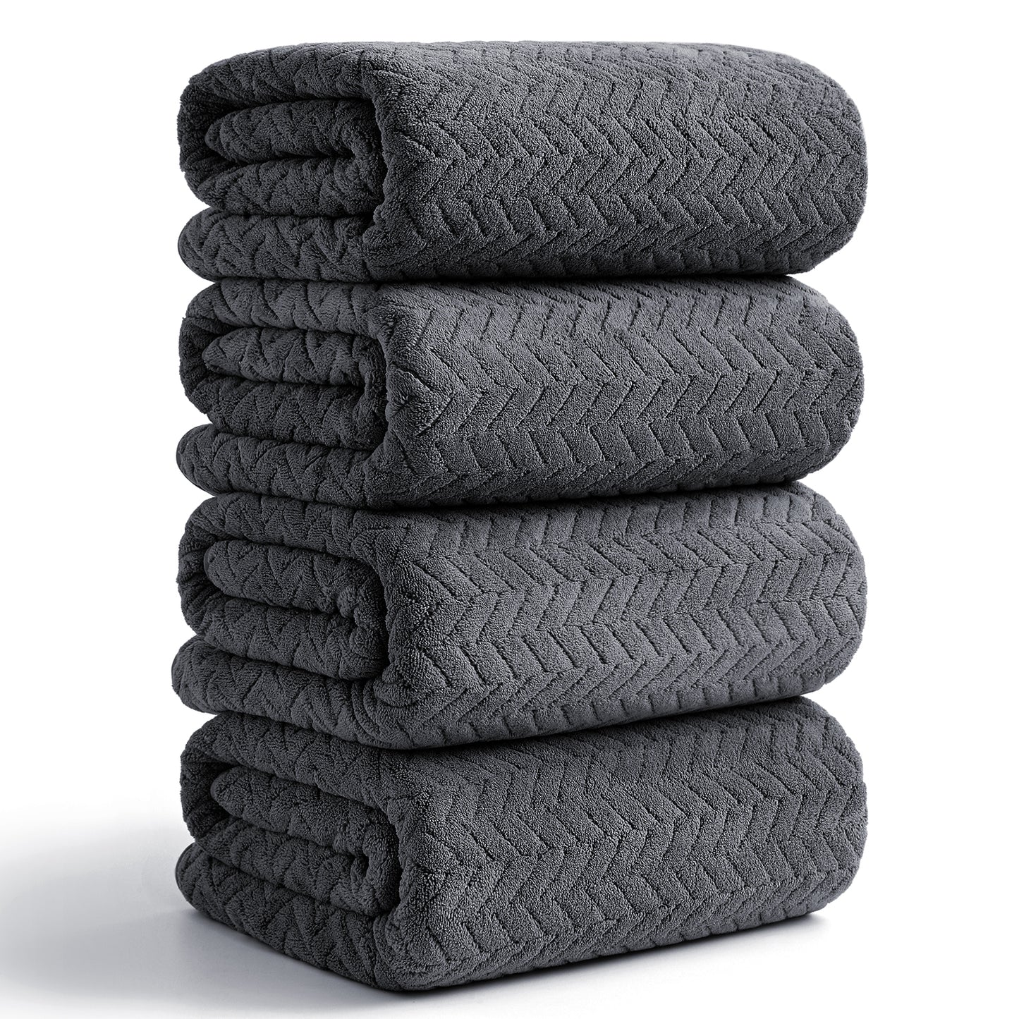 Beartech Bath Towel Set 4 Pack Microfiber Bathroom Towel