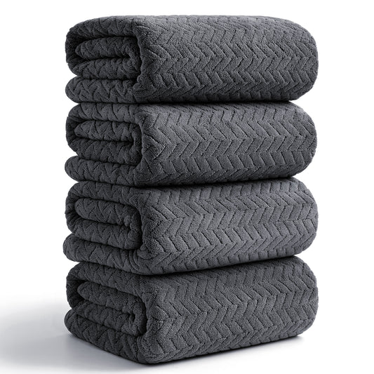 Beartech Bath Towel Set 4 Pack Microfiber Bathroom Towel