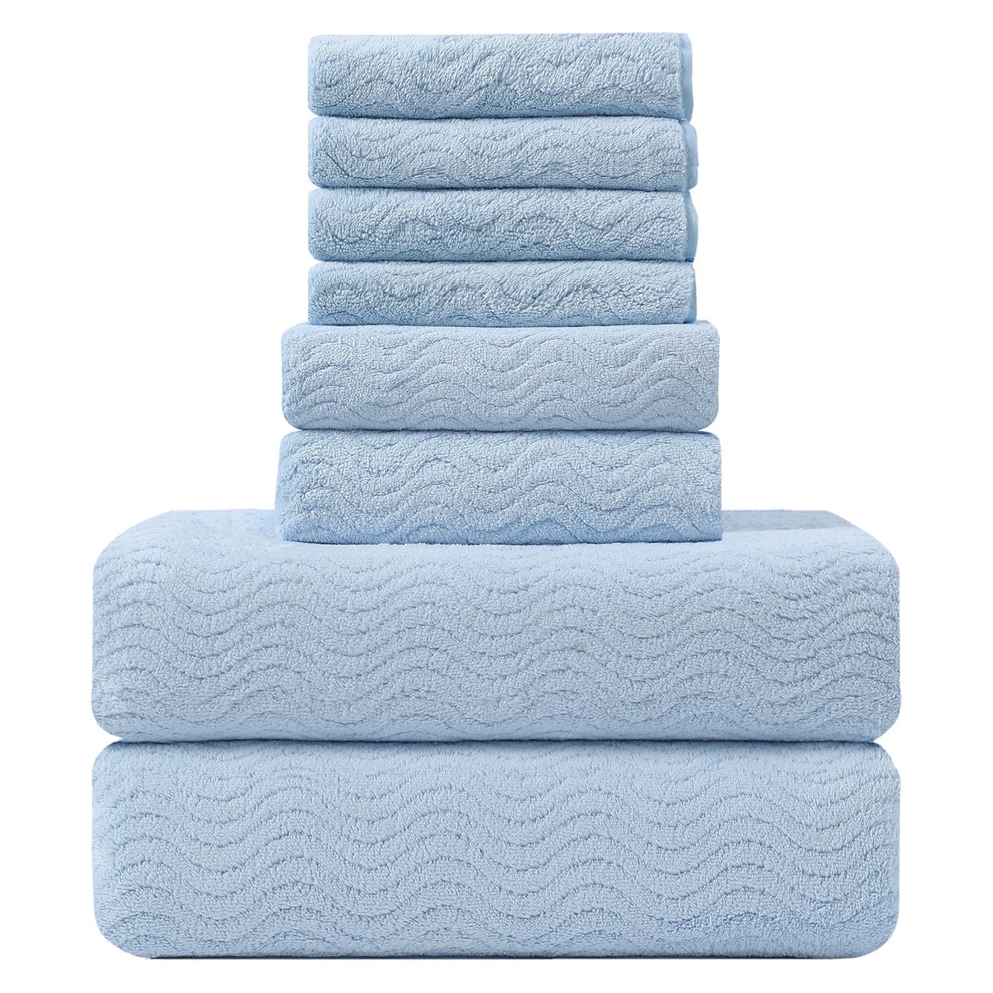 Beartech 8 Piece Microfiber Bath Towel Set