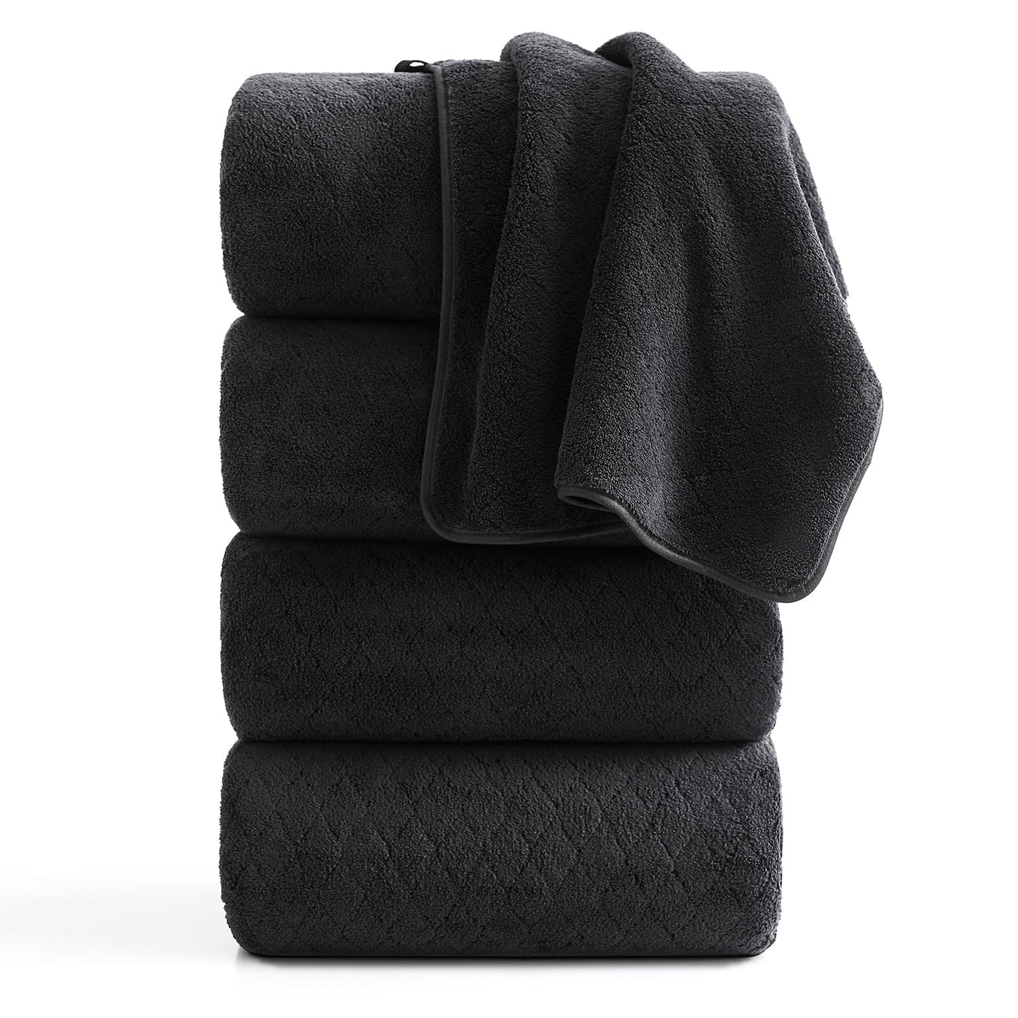 Beartech 4 Pack Microfiber Bath Towels Set