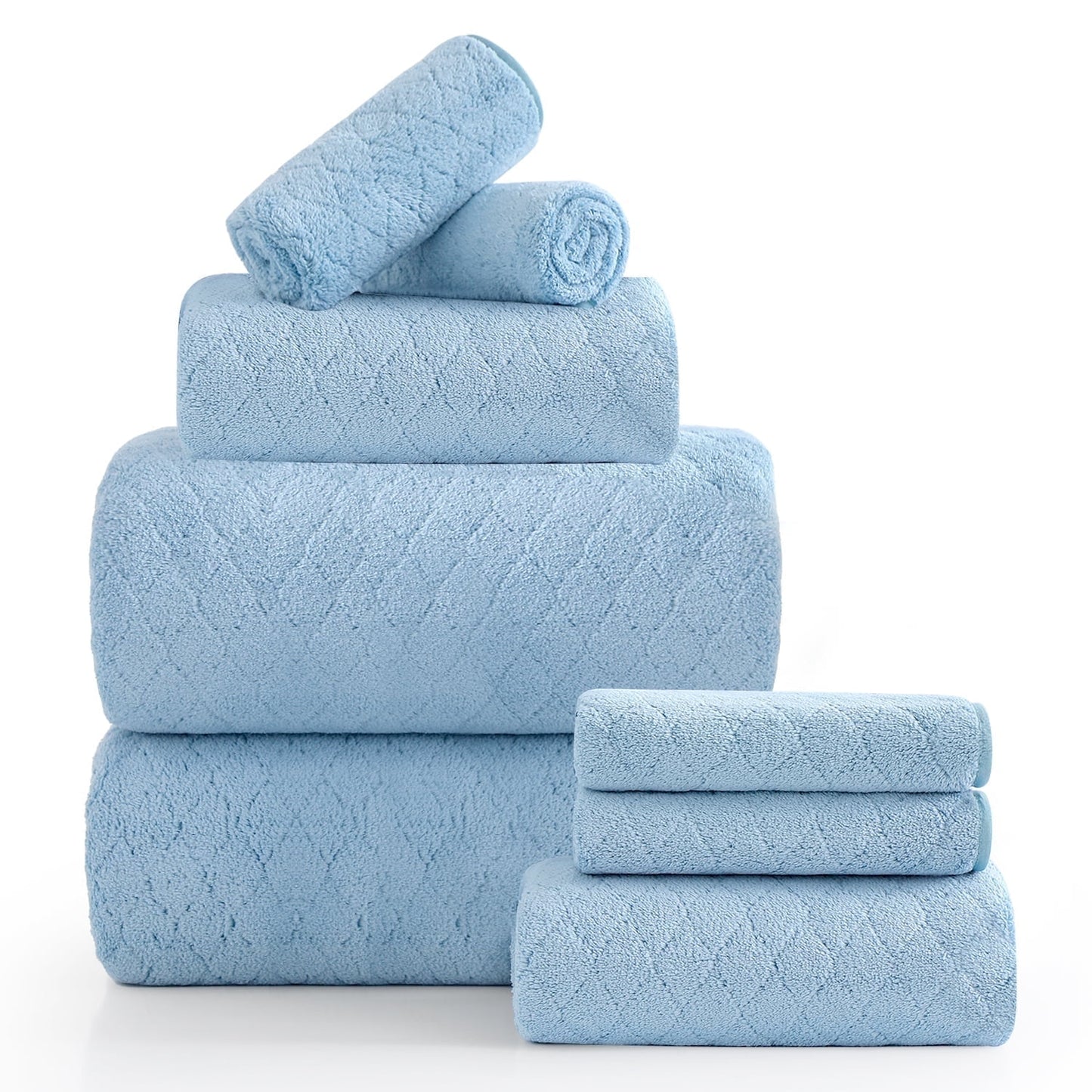 Beartech 8 Piece Microfiber Bath Towels Set
