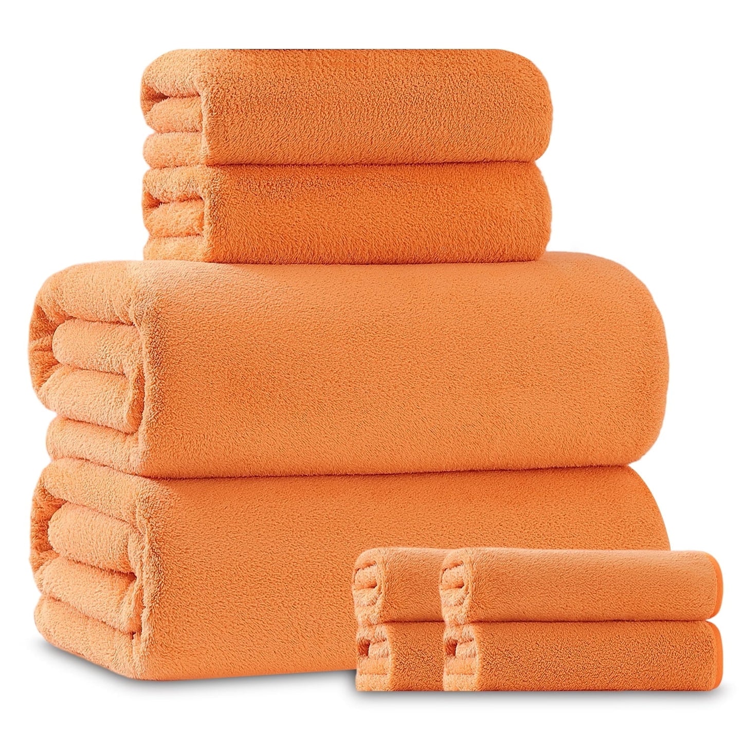 Beartech 8 Piece Microfiber Bath Towel Set 2 Oversized Bath Sheet,2 Hand Towels and 4 Washcloths