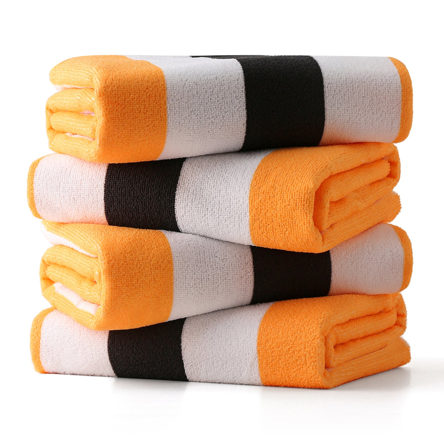 Beartech 4 Pieces Beach Towel Set,30x60 inches Striped Beach Towels Soft Camping Travel Towels, Lightweight Quick Dry Pool Towels for Beach Shower Towels Swim Towels Absorbent for Adults
