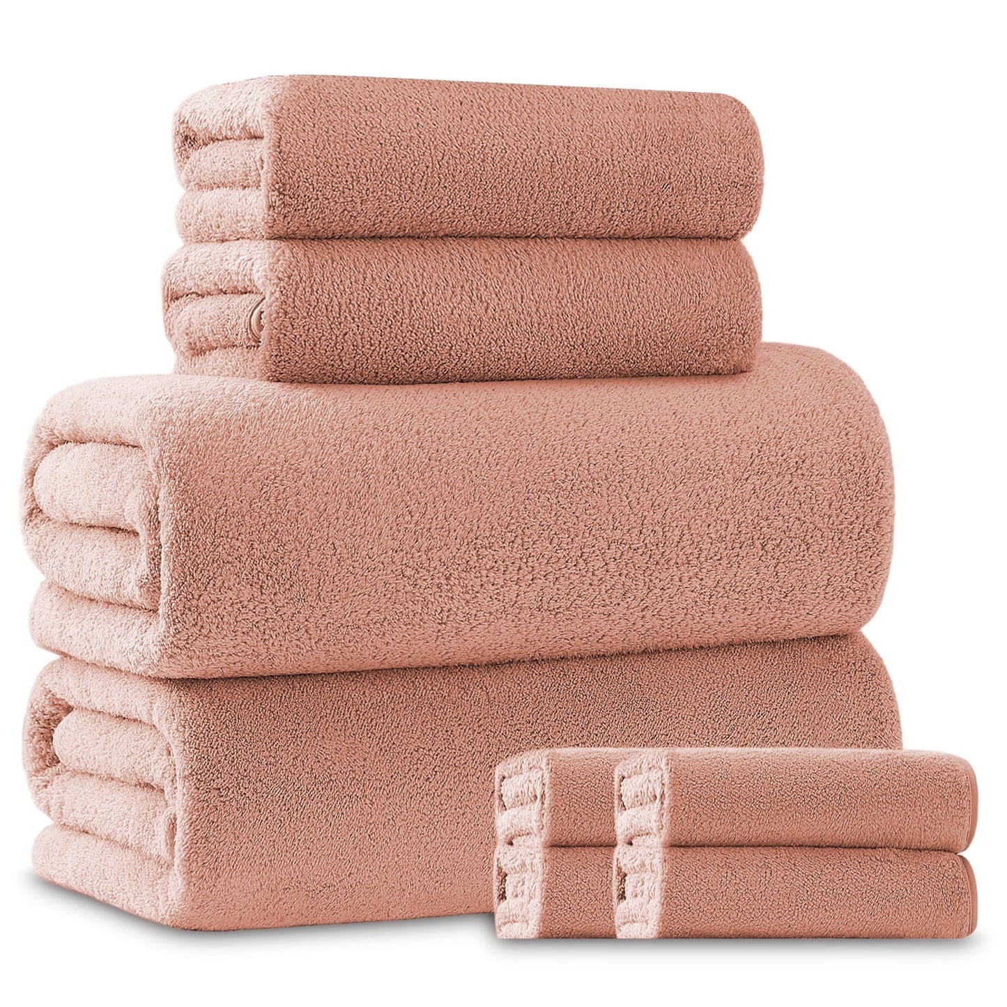 Beartech 8 Piece Microfiber Bath Towel Set 2 Oversized Bath Sheet,2 Hand Towels and 4 Washcloths