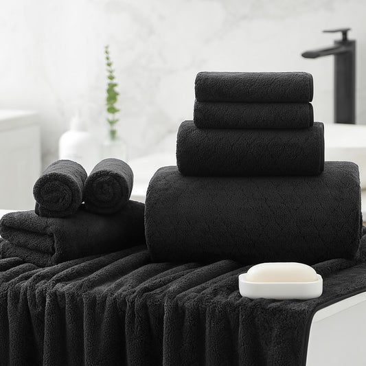 Kebury 8-Piece Towel Set: Oversize Bath, Hand & Washcloths - Ultra Soft & Absorbent